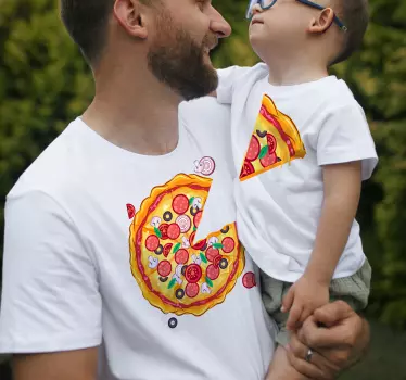 Papa Sohn T Shirt Pizza stück - TenStickers