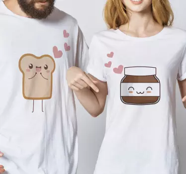 Brot und Nutella Partner T Shirts - TenStickers