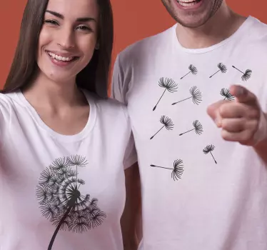 Partner T Shirts einfacher Löwenzahn - TenStickers