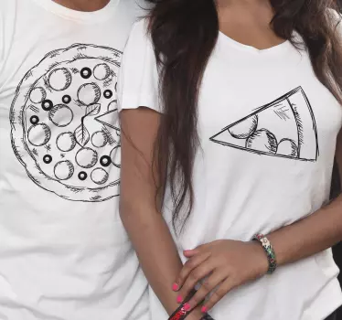 Partner T Shirts Pizza fehlt ein stück - TenStickers
