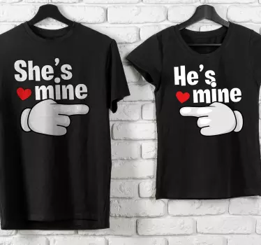 Partner T Shirts She's mine Partner - TenStickers