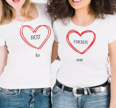 Pärchen t shirts beste freunde für immer - TenStickers