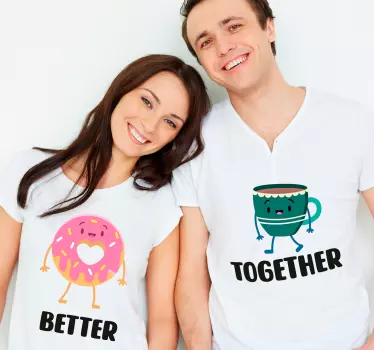 Pärchen T Shirts gemeinsam besser - TenStickers