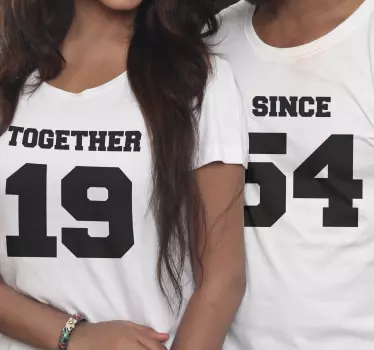 Pärchen t shirts gemeinsame erinnerungen - TenStickers