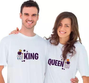 Pärchen t shirts im königlichen design - TenStickers