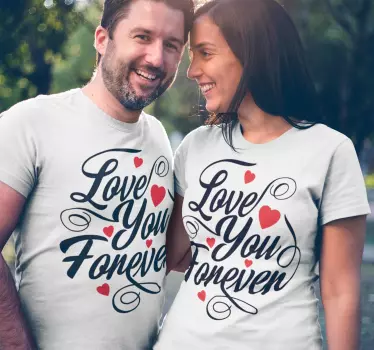 Pärchen t shirts liebe dich für immer - TenStickers