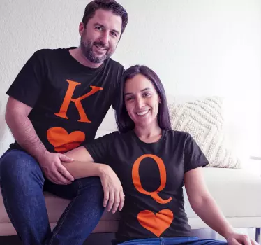 Pärchen t shirts mit liebessymbol für paare - TenStickers