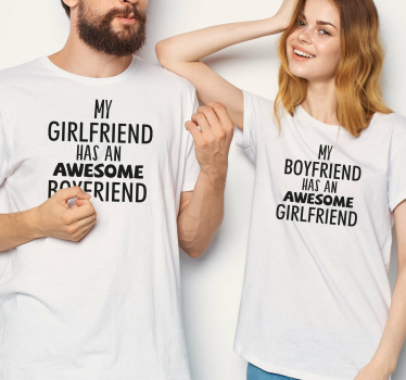 Pärchen T Shirts toller freund und freundin - TenStickers