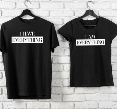 Pärchen T Shirts zitate zu allem, was dazu passt - TenStickers