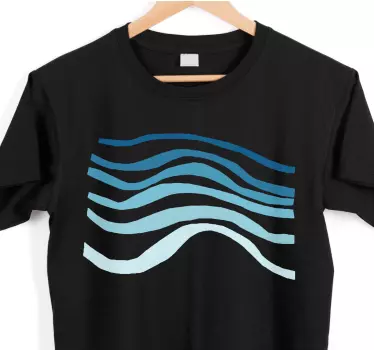 Pastellfarbenes T-Shirt mit wellen - TenStickers