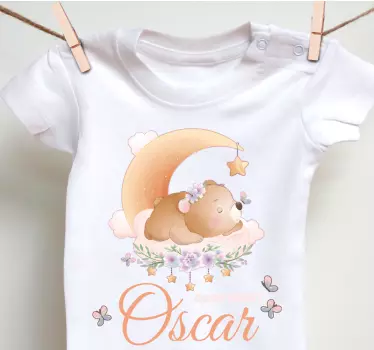 T-shirt baby gemütliches bären-nachtmotiv - TenStickers