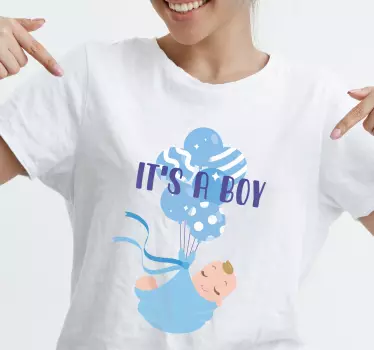T-shirt baby jungen enthüllung - TenStickers
