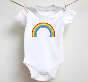 T-shirt baby mit buntem regenbogen design - TenStickers