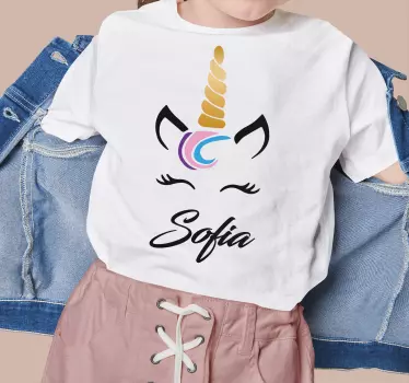 T-shirt baby mit süßem personalisiertem einhorn - TenStickers