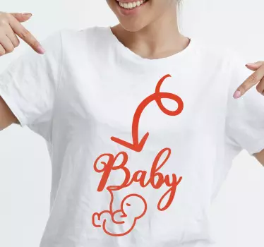 T-shirt baby süße babyankündigung - TenStickers