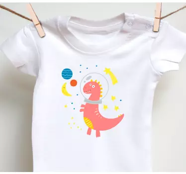 T-shirt baby weltraum dino abenteuer - TenStickers