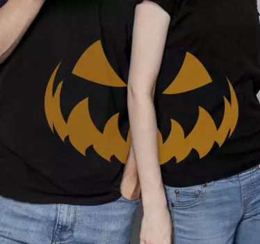 T shirt halloween gruseliges kürbis paar - TenStickers