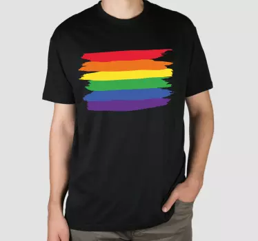 T-Shirt mit aquarell-stolz-tagesflagge - TenStickers