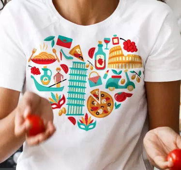 T-shirt mit namen für die feier der essensliebe - TenStickers