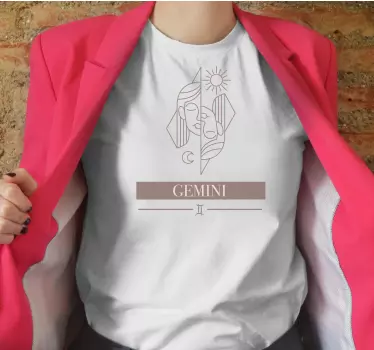 T-shirt mit namen im zwillinge sternzeichen stil - TenStickers