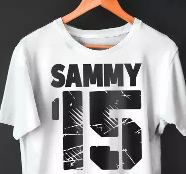 T-Shirt mit Namen nummeriertes design - TenStickers