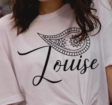 T-Shirt mit Namen paisley-design - TenStickers