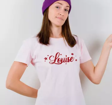 T-shirt mit namen persönliche süße botschaft - TenStickers