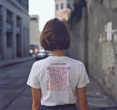 Original T Shirt instagram-qr-code - TenStickers
