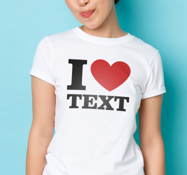 T-Shirts mit Namen I love - TenStickers