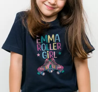 T-Shirts mit Namen Rollschuhe Mädchen - TenStickers