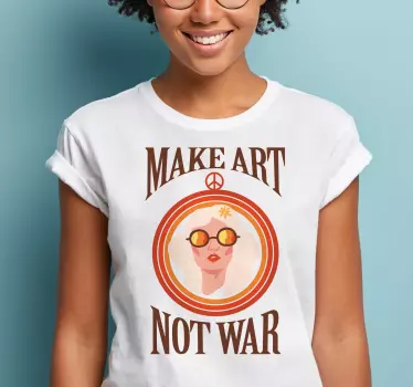 T-shirt make art not war Muster - TenStickers