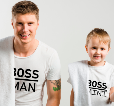 Vater und Sohn T Shirt boss mann und boss minni - TenStickers