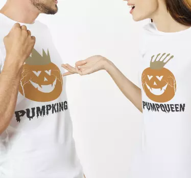 Vater und sohn t shirt kürbiskönig paar - TenStickers