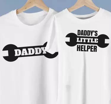 Vater und Sohn T Shirt papas kleiner helfer - TenStickers