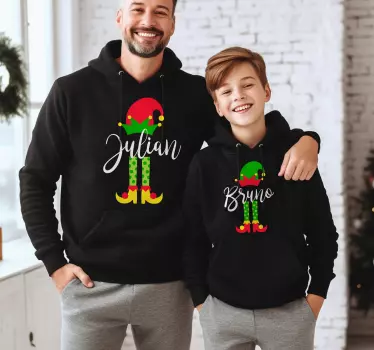 Weihnachts Hoodie elfenfamilie - TenStickers