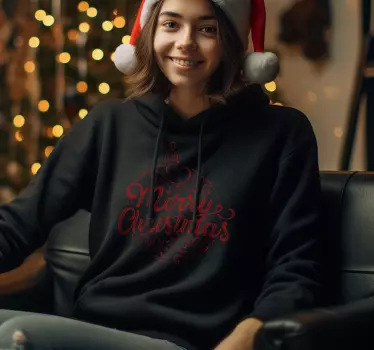 Weihnachts T-shirt kugel mit Kalligraphie-Text - TenStickers