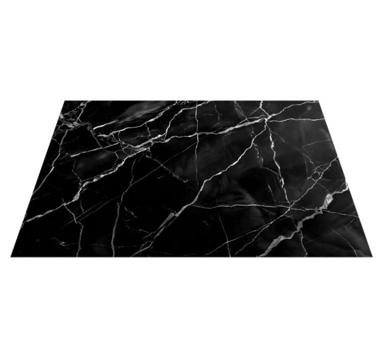 Vinyl Teppich schwarz marmorimitation - TenStickers
