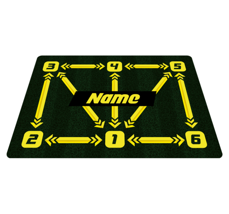 Rechteckig Fußball Training Vinyl Teppich Dunkelgrün - TenStickers
