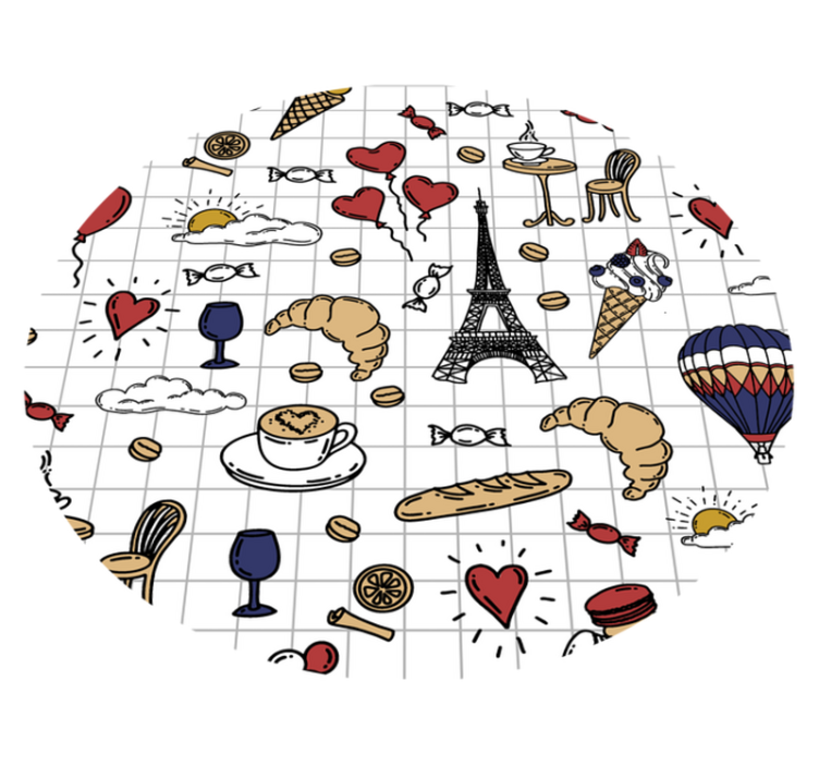 Vinyl Teppich Badezimmer minimalistisches pariser design - TenStickers