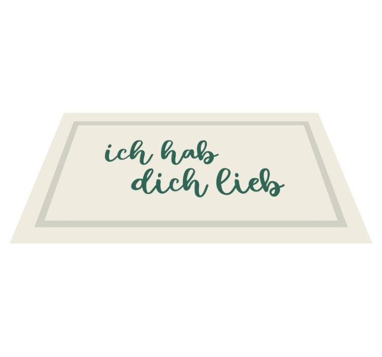 Vinyl Teppich Badezimmer ich hab dich lieb - TenStickers