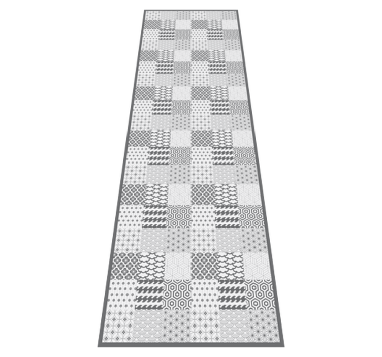 Vinyl Teppich Küche geometrischer flieseneffekt - TenStickers