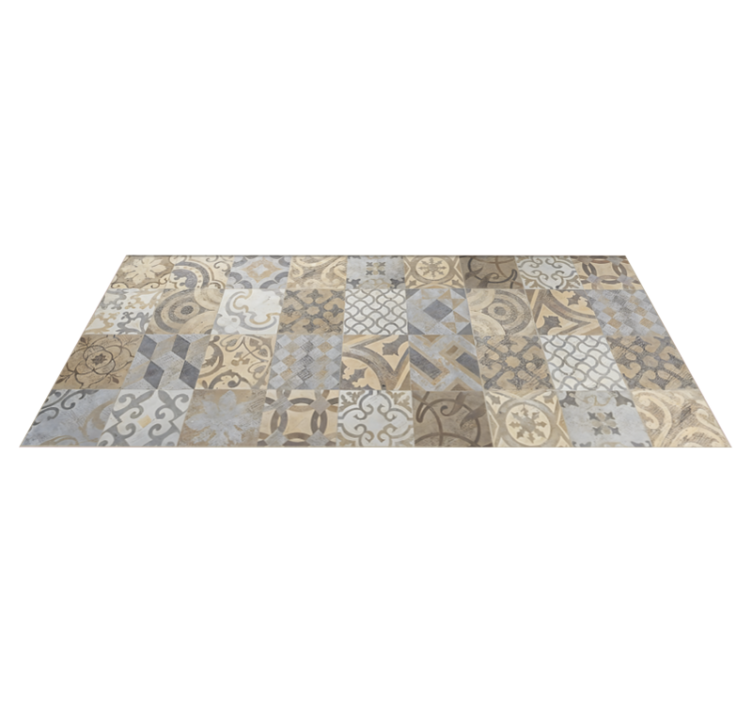 Vinyl Teppich Mosaik cementine arancioni - TenStickers