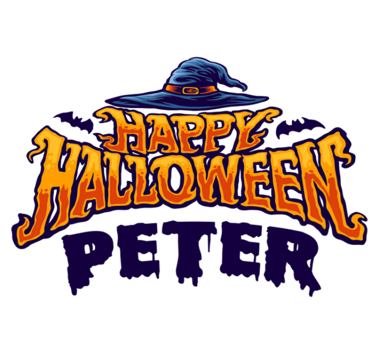Vinyl teppich halloween personalisiert frohes fest - TenStickers