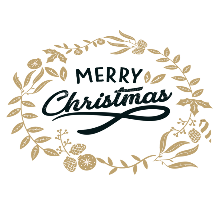 Vinyl teppich weihnachten mit floralem stickerei-design - TenStickers