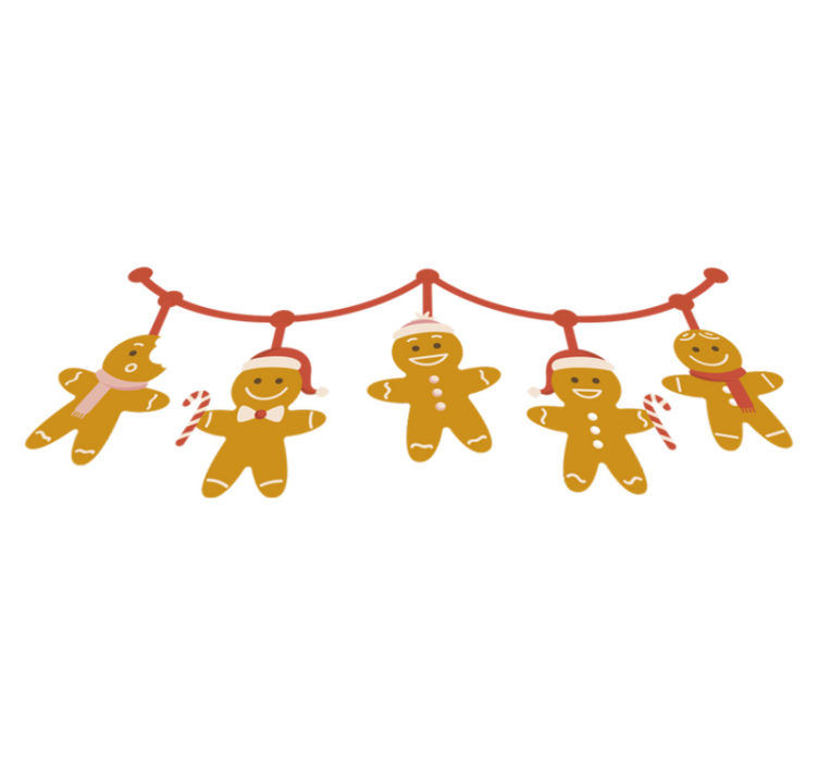 Vinyl teppich weihnachten plätzchenbordüre - TenStickers