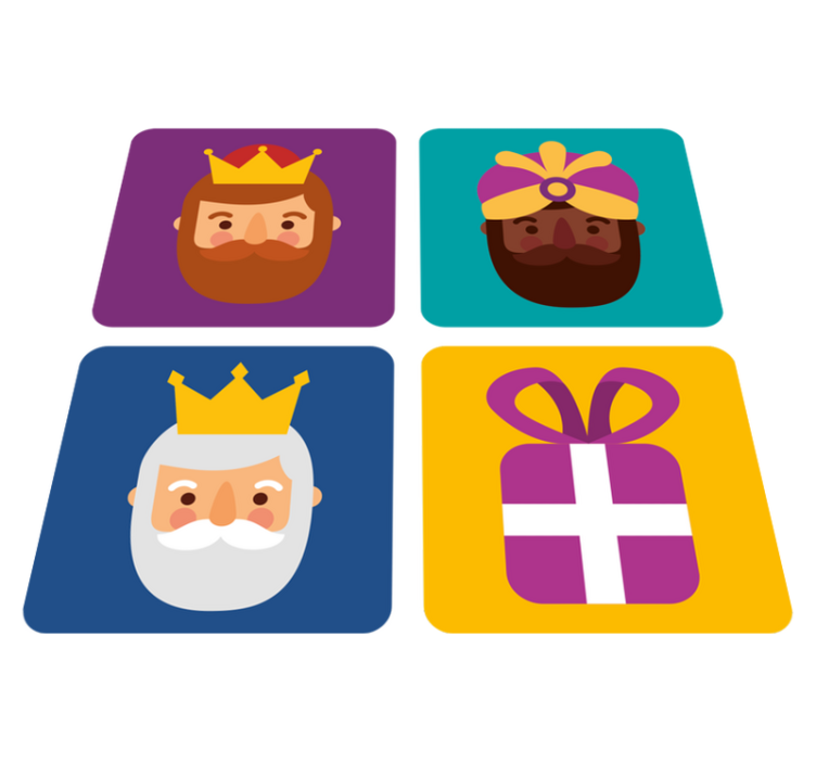 Vinyl teppich weihnachten drei könige set - TenStickers