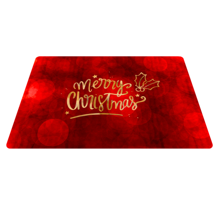 Vinyl teppich weihnachten frohe weihnachten in rot - TenStickers