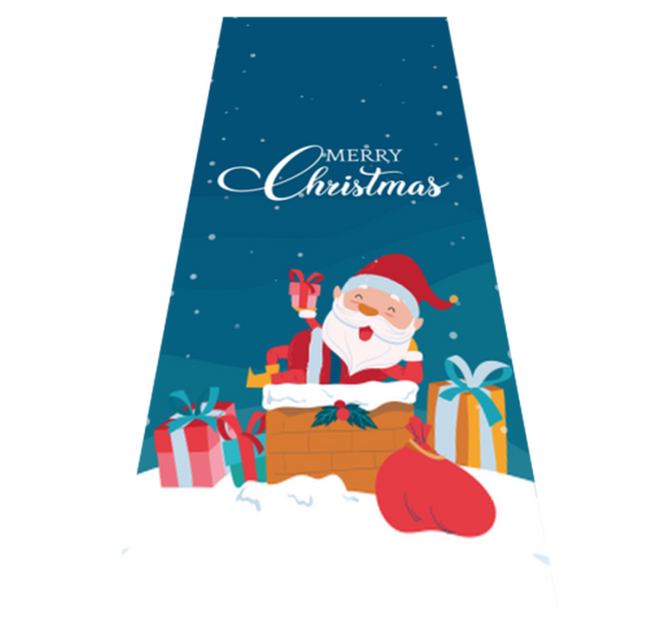Vinyl teppich weihnachten fröhliche weihnachten mit santa - TenStickers