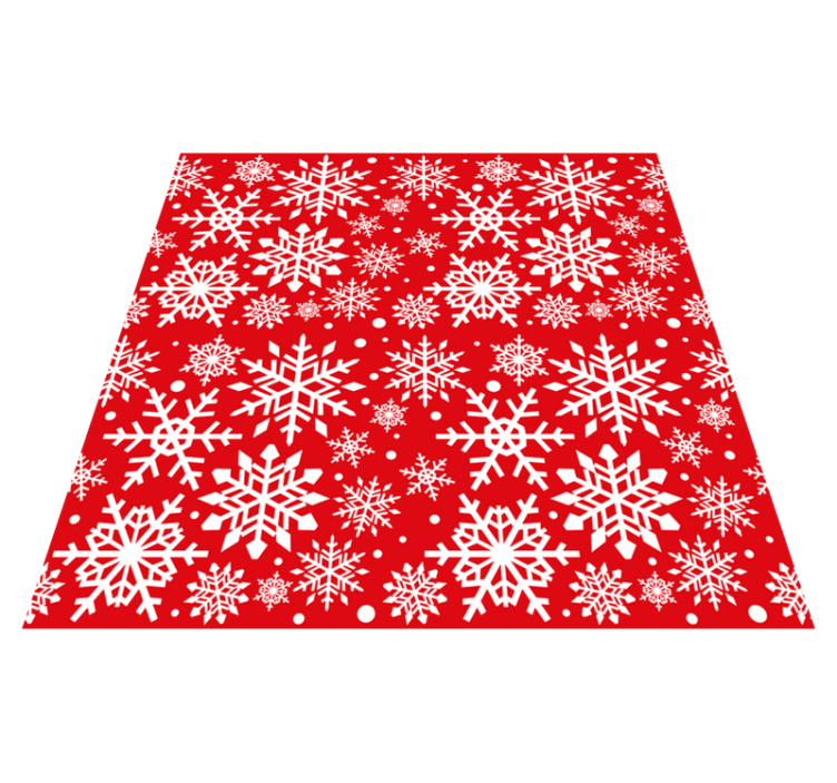 Vinyl teppich weihnachten rote schneeflocken möbel - TenStickers