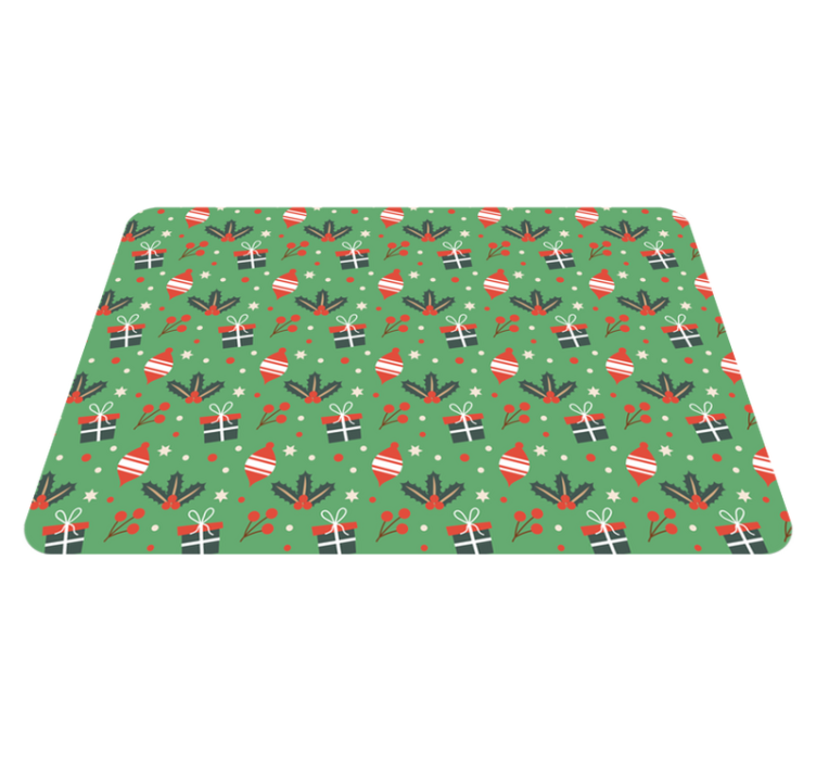 Vinyl teppich weihnachten mit grünem bonbonmuster - TenStickers